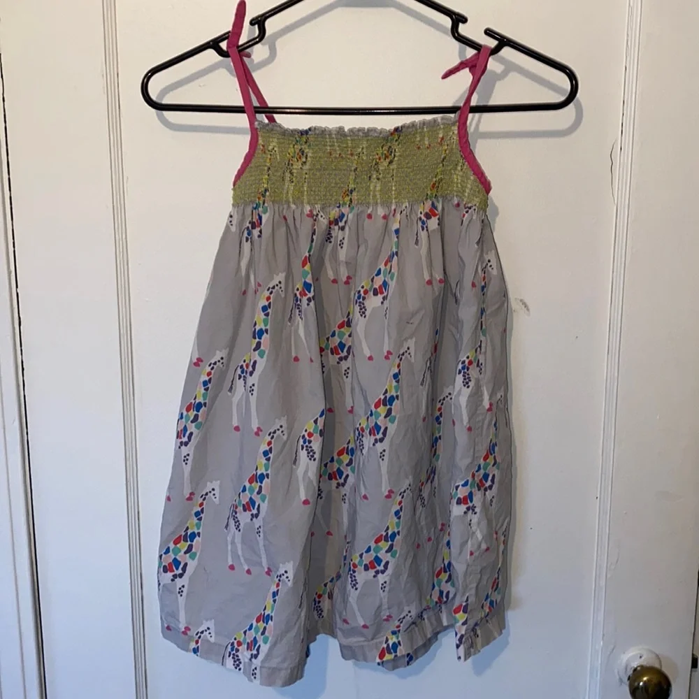 Mini Boden Giraffe dress spaghetti strap - Picture 1 of 9